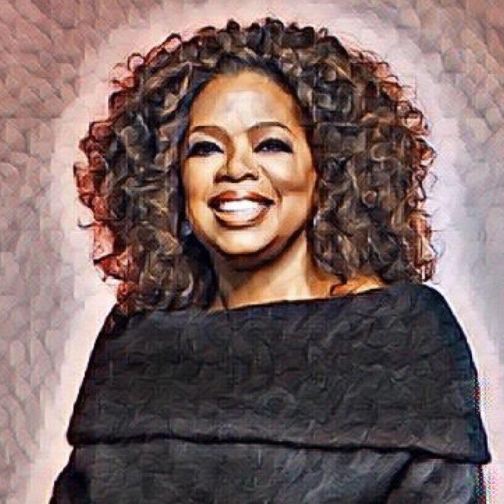Animated Oprah Winfrey Smiling