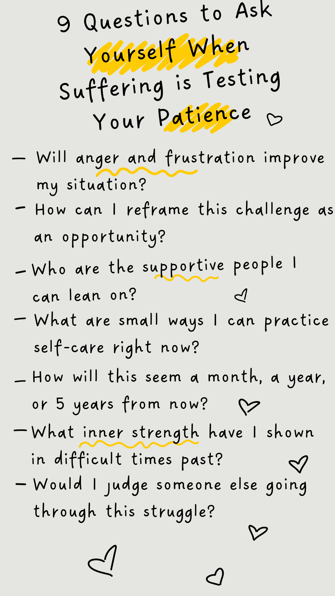 9 Questions To Ask Yourself When Suffering Is Testing Your Patience 