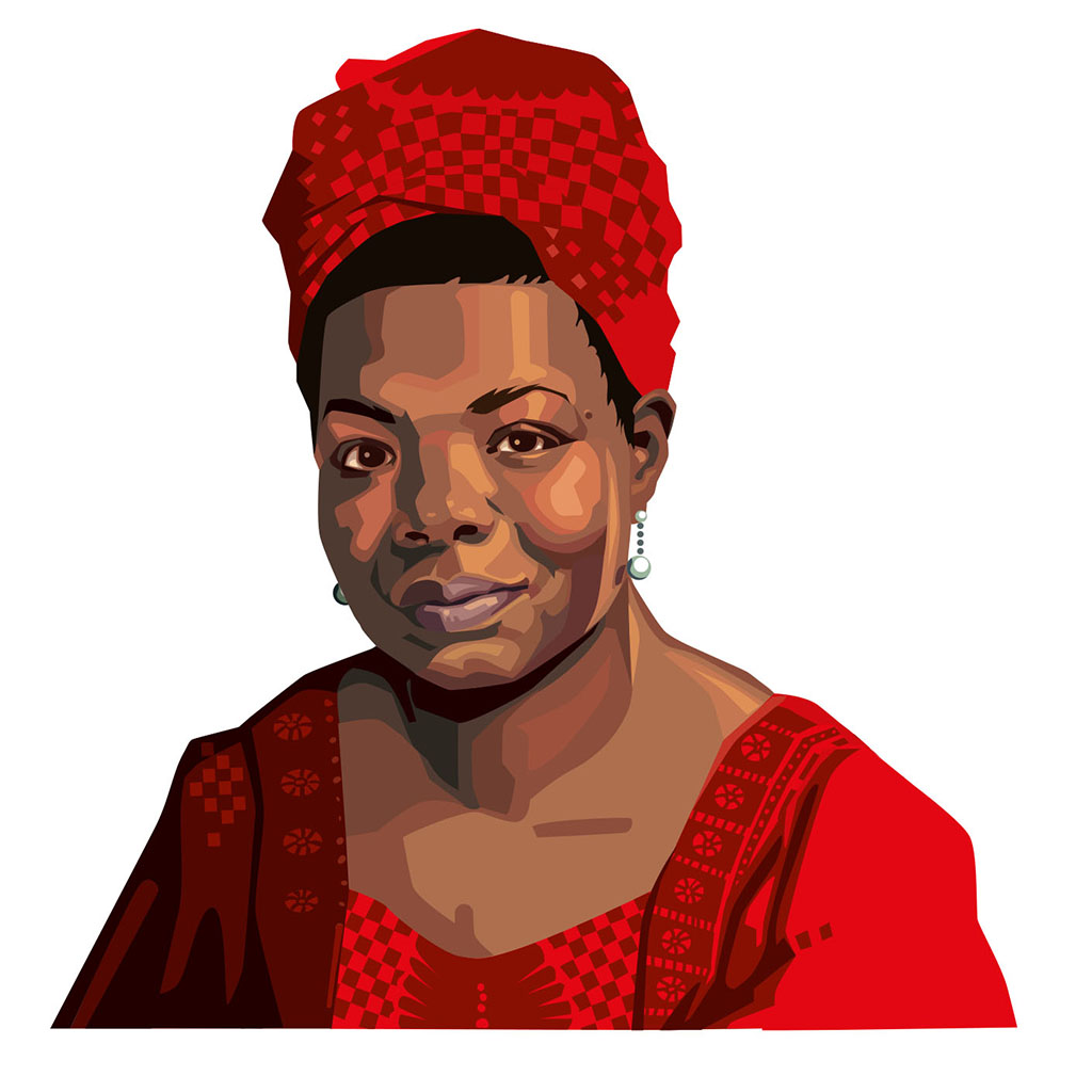 Maya Angelou Animated Image from Mendola Artists