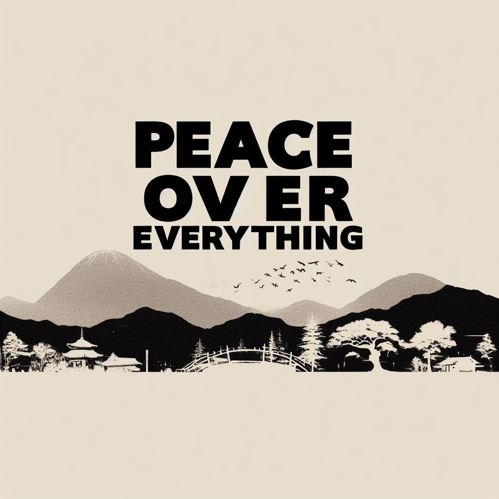 Peace over everything poster