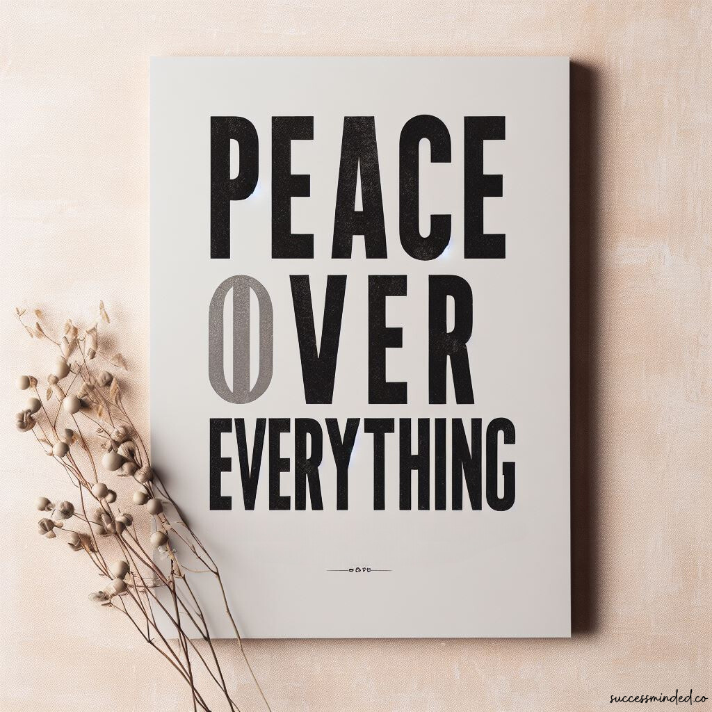Peace Over Everything Poster