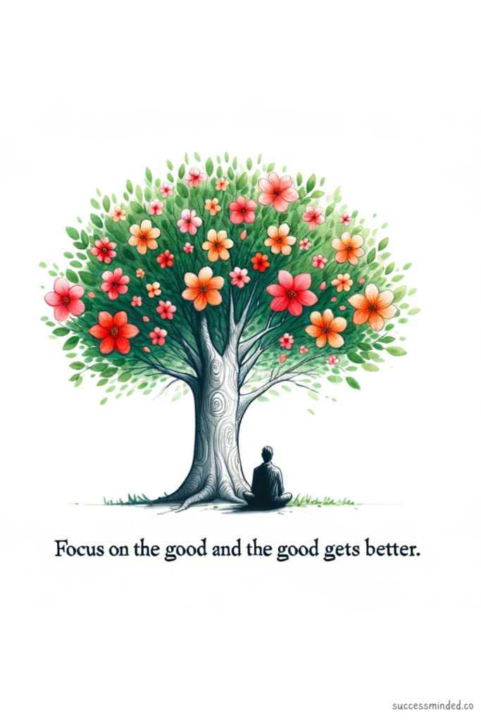 Focus on the good and the good gets better | Quote Graphic