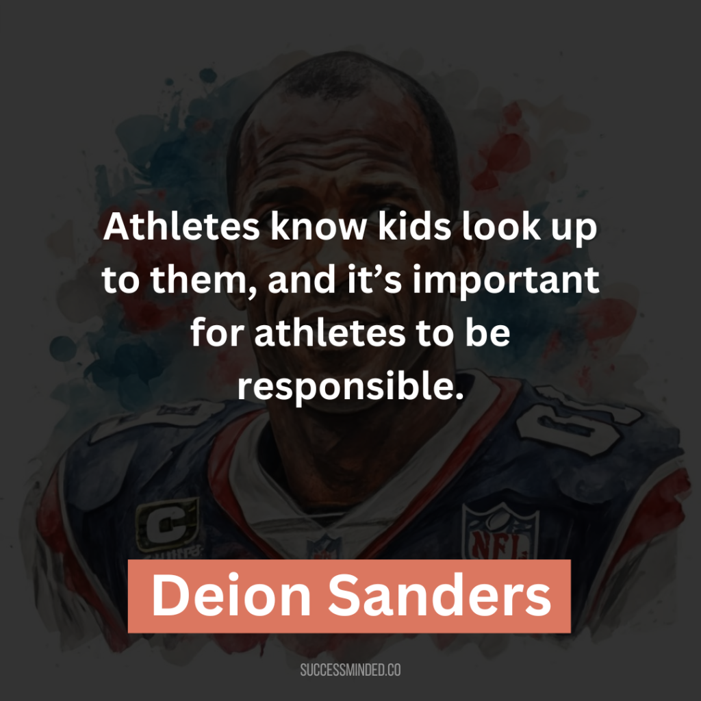 “Athletes know kids look up to them, and it’s important for athletes to be responsible.”